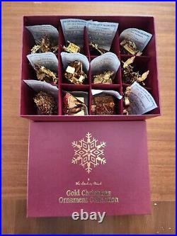 The Danbury Mint 1997 Gold Christmas Ornament Collection Complete Set