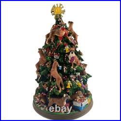 The Danbury Mint Boxer Dog Christmas Tree With Working Lights & Star
