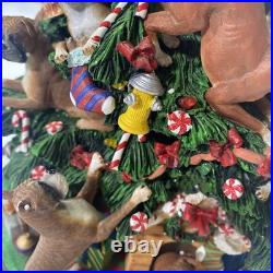 The Danbury Mint Boxer Dog Christmas Tree With Working Lights & Star