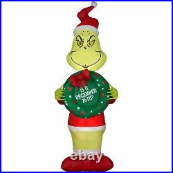 The Grinch Dr Seuss Christmas Airblown Inflatable Lights Up 5.5 ft Gemmy