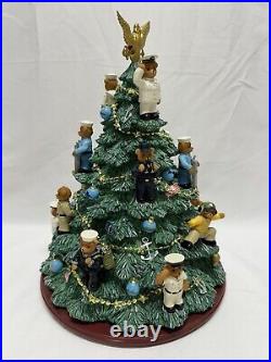 The Hamilton Collection U. S. NAVY Christmas Tree Lighted, Numbered With COA, Boxed