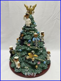 The Hamilton Collection U. S. NAVY Christmas Tree Lighted, Numbered With COA, Boxed