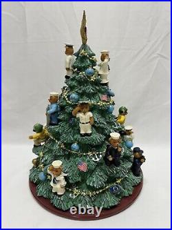 The Hamilton Collection U. S. NAVY Christmas Tree Lighted, Numbered With COA, Boxed