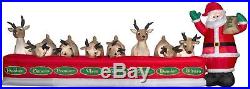 The Holiday Aisle Airblown Santa Feeding Eight Reindeer Colossal Inflatable