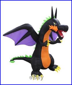 The Holiday Aisle Halloween Fire Dragon Inflatable with Wings