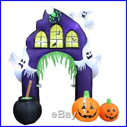 The Holiday Aisle Halloween Inflatable Castle Arch with Pumpkin and Ghost