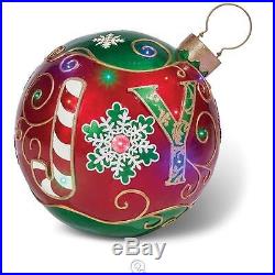 The Joyous Light Show Yard Ornament LED Jeweled Ball Christmas Decoration