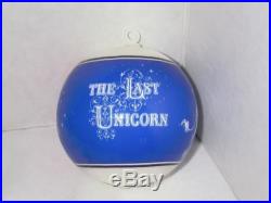 The Last Unicorn Round Satin Ornament Rare 1980′s