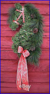 The ORIGINAL Artificial Pine Horse Head Wreath Christmas / All Year
