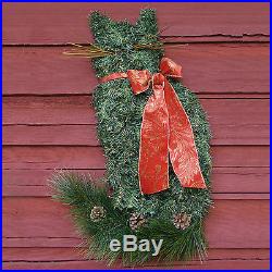 The Original Artificial Pine Cat Wreath Christmas or All Year Round Kitty