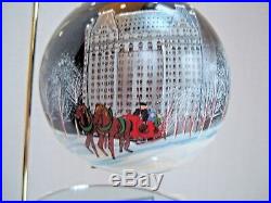 The Plaza Hotel New York City Night Scene Christmas ornament ball Sleigh Ride