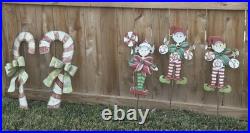The Round Top Collection Christmas Metal Yard Decor Candy Lollipop Lot The Round Top Collection Christmas Metal Yard Decor Candy Lollipop Lot