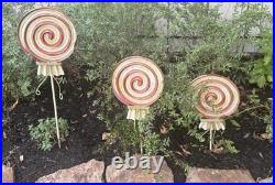 The Round Top Collection Christmas Metal Yard Decor Candy Lollipop Lot The Round Top Collection Christmas Metal Yard Decor Candy Lollipop Lot