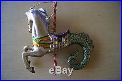 The Smithsonian Collection Kurt Adler Carousel Ornament SEAHORSE & LION BIN5C