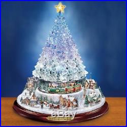 The Thomas Kinkade Color Changing Crystal Christmas Tree
