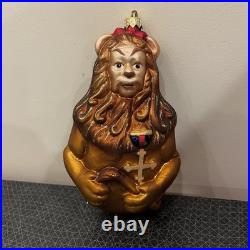 The Wizard of Oz Christopher Radko Cowardly Lion Christmas Ornament RARE