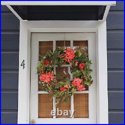 The Wreath Depot Genesee Silk Spring Door Wreath 24 Inch, White Storage Gift Box