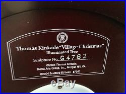 Thomas Kinkade Village Christmas Illuminated Tabletop Tree. In original box
