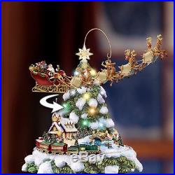 Thomas Kinkade Wonderland Express Animated Tabletop Christmas Tree With Train