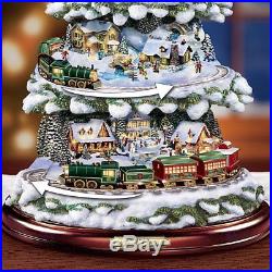 Thomas Kinkade Wonderland Express Animated Tabletop Christmas Tree With Train