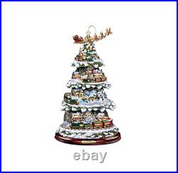 Thomas Kinkade Wonderland Express Christmas Tree and medley of 8 Christmas carol