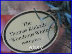 Thomas Kinkade’s Pull-Up Christmas Tree 6′ Tall Pre-Lit & Fully Decorated