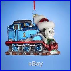 Thomas the Tank Engine with Wreath Glass Christmas Ornament Train TT4131 New