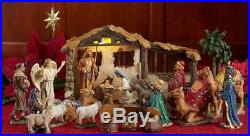 Three Kings Gifts Nativity 5 Full 23 Piece Set with Lighted Stable New 2018