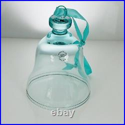 Tiffany Blue Crystal Bell Christmas Tree Holiday Ornament