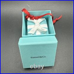 Tiffany Blue Gift Box Trinket Christmas Ornament Bone China Porcelain With Box