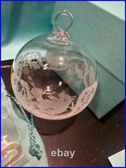 Tiffany & Co Glass Ornament Ball Bird Christmas Decoration