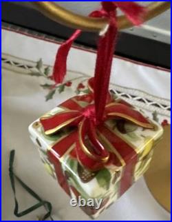 Tiffany Holiday Gift Box/Bow Christmas Holiday Ornament Porcelain