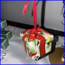 Tiffany Holiday Gift Box/Bow Christmas Holiday Ornament Porcelain