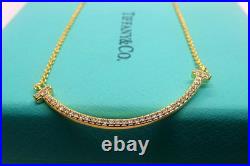 Tilffany&C0 T Smile/Necklace 18k Rose Gold, Diamond Pendant Original Box