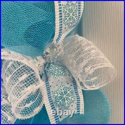 Tis The Season To Be Freezin Snowman Winter or Christmas Deco Mesh Wreath