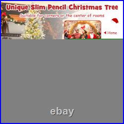 Topbuy 6/7.5/9 FT Pre-Lit Artificial Christmas Tree Snow Flocked Hinged Xmas