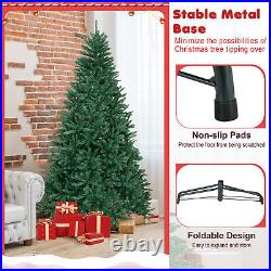 Topbuy 7.5' Unlit Douglas Full Fir 2254 Tips Hinged Artificial Christmas Tree