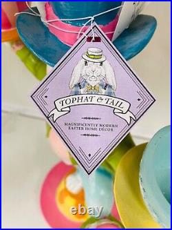 Tophat and Tail Mad Hatter EASTER Balancing Act Bunny Rabbit Figurine 23