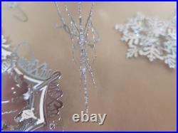 Towle Silversmiths Silver-plated 3-D Christmas Ornaments, set of 7