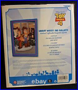 Toy Story Christmas Sheriff WOODY & BULLSEYE Large Inflatable! 6 FEET TALL