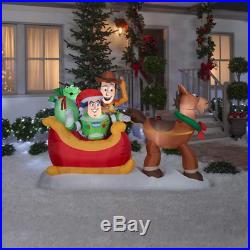 Toy Story Sleigh Scene Airblown Inflatable Woddy Buzz Bullseye Disney NEW