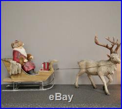 Traditional Christmas Ornament Santa Figure Sleigh Reindeer Festive Decoration