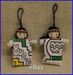 Traditional Dressed Peru Doll Set Christmas Ornaments Holiday Decoration New 4H