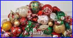 Traditional Vintage Glass Christmas Ornament Wreath Hand Crafted 23 Red Santa
