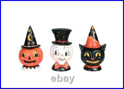 Transpac Set of 3 Johanna Decorative Halloween Figurines Multicolored