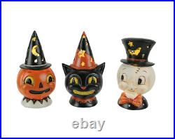 Transpac Set of 3 Johanna Decorative Halloween Figurines Multicolored