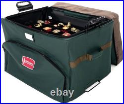 TreeKeeper Stack & LockT Green Christmas Ornament Storage Box