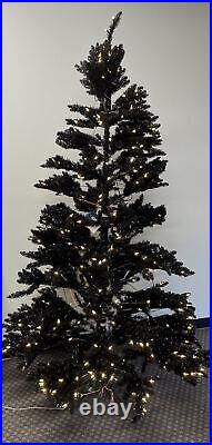 Treetopia BLACK 7 Ft Tree LED Clear Lights NEWithOpen Christmas New Year Halloween