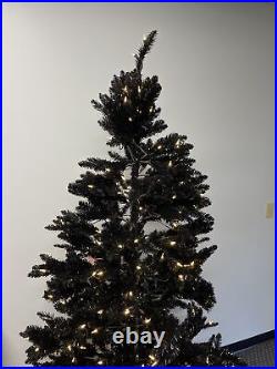Treetopia BLACK 7 Ft Tree LED Clear Lights NEWithOpen Christmas New Year Halloween