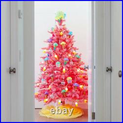 Treetopia Pink 6 Ft Artificial Christmas Tree with Lights and Stand (Open Box)